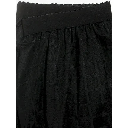 Women's Skirt A Line Fashion Casual Midi High Waist Skirts Plain Pocket Layered Tulle Micro-elastic Street Daily Black Spring Polyester - Image 6