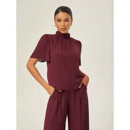 Women's Mini Dress Summer Dress Work Dresses Casual Semi Formal Daily Holiday Regular Fit Graphic Geometric Short Sleeve High Neck Black Pink Brown Summer - Image 4